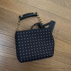 Navy Polka Dot Handbag